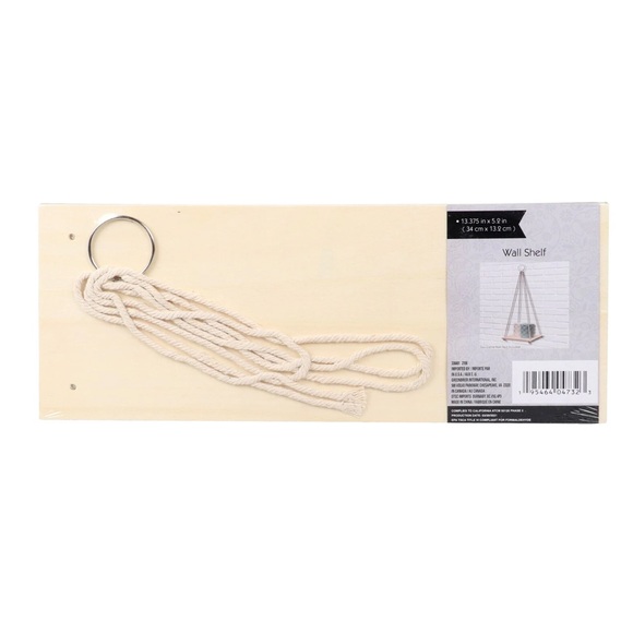 New 3 PC Decorative Hanging Wall Shelves with Rope - Picture 11 of 11